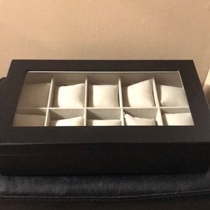 Bey Berk 10 Slot Wood Watch Box with Removable cushions - Gently Used/Smoke Free